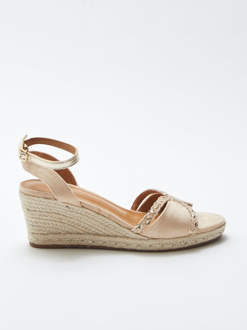 Sandales à semelle compensée BEIGE - Kiabi