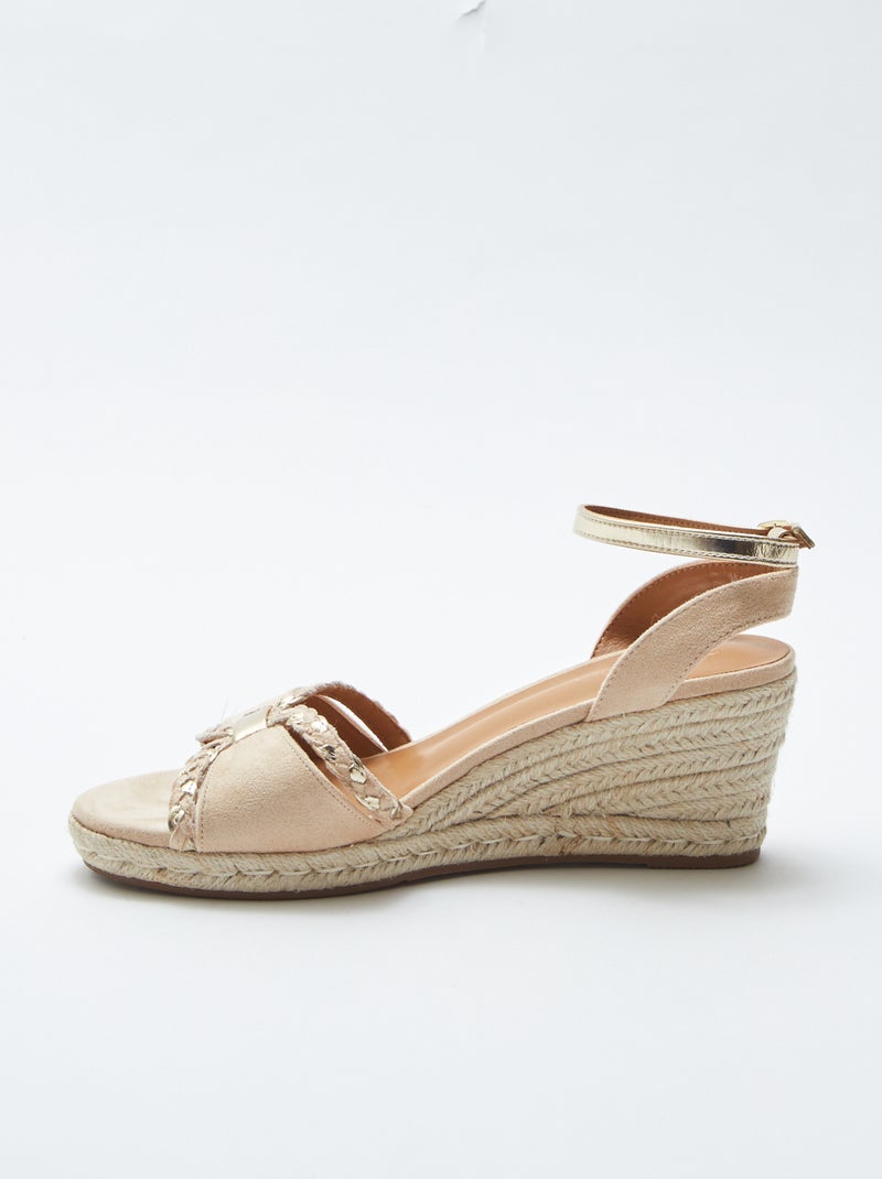 Sandales à semelle compensée BEIGE - Kiabi