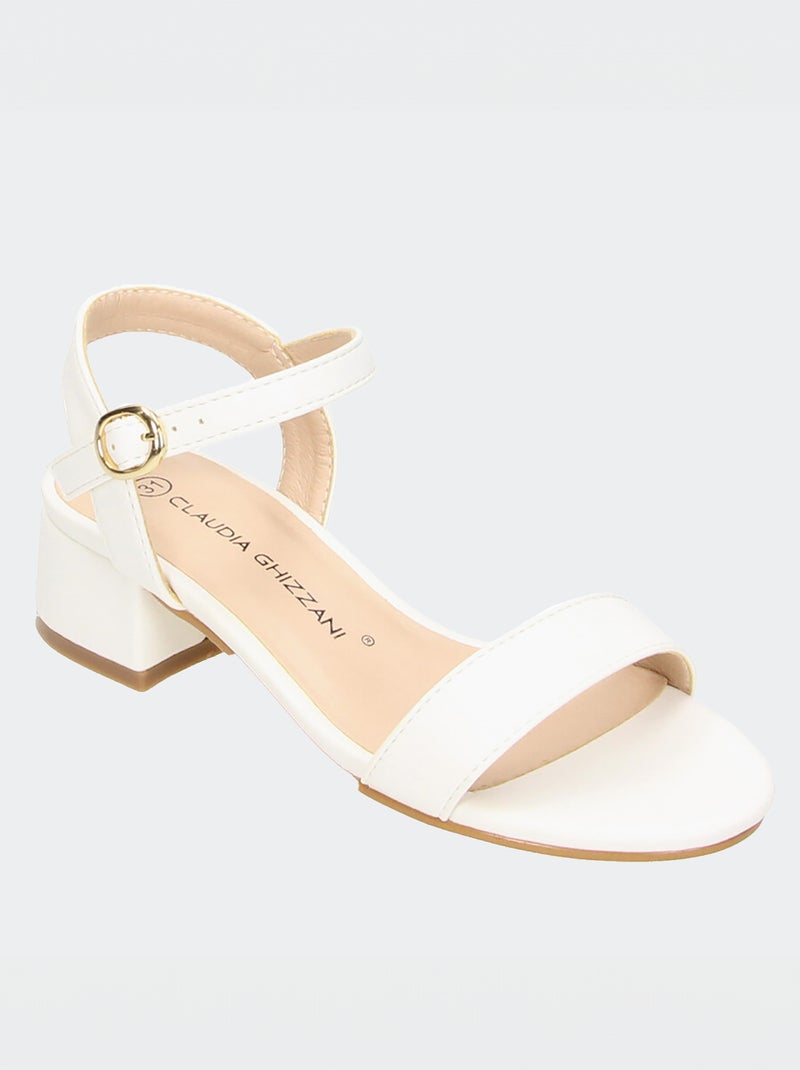 Sandales à talons Blanc - Kiabi