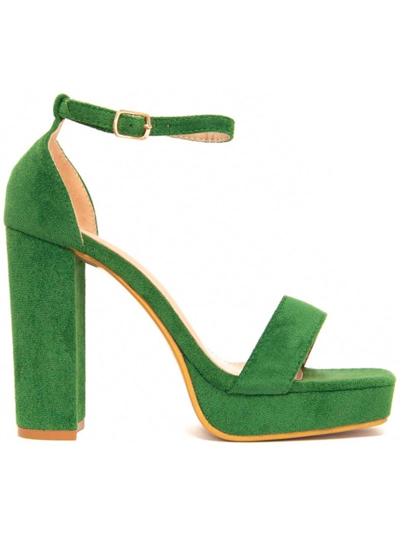 Sandales à Talons Matériel Synthétique Montevita Vert - Kiabi