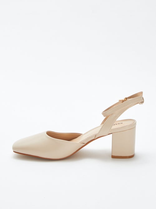 Sandales à talons type babies - Kiabi