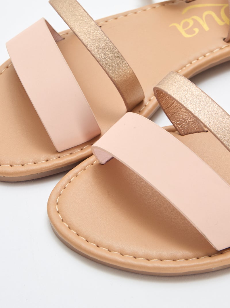 Sandales attache cheville Rose - Kiabi