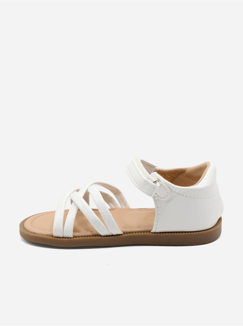 Sandales Bébé à scratch Blanc - Kiabi