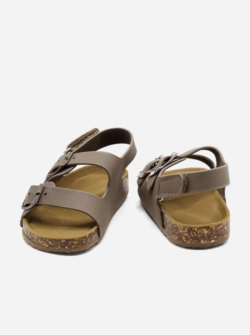 Sandales Bébé à scratch Marron - Kiabi