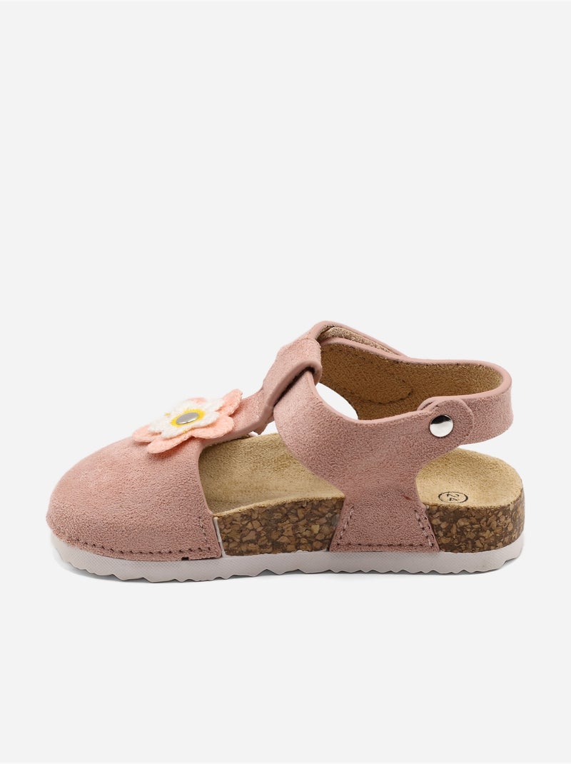 Sandales Bébé à scratch Rose - Kiabi