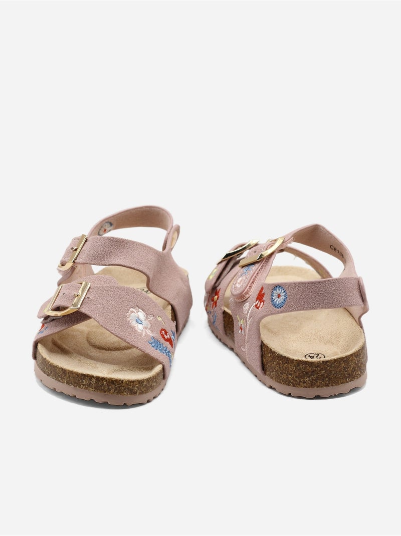 Sandales Bébé à scratch Rose - Kiabi