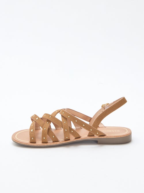 Sandales brides avec clous - Kiabi