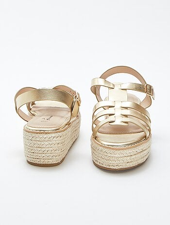 Sandales compensées avec semelle en cordes