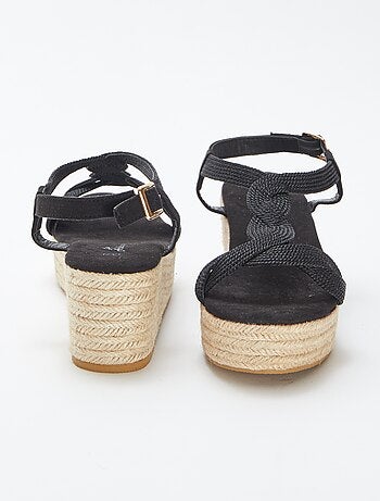 Sandales compensées avec semelles façon corde