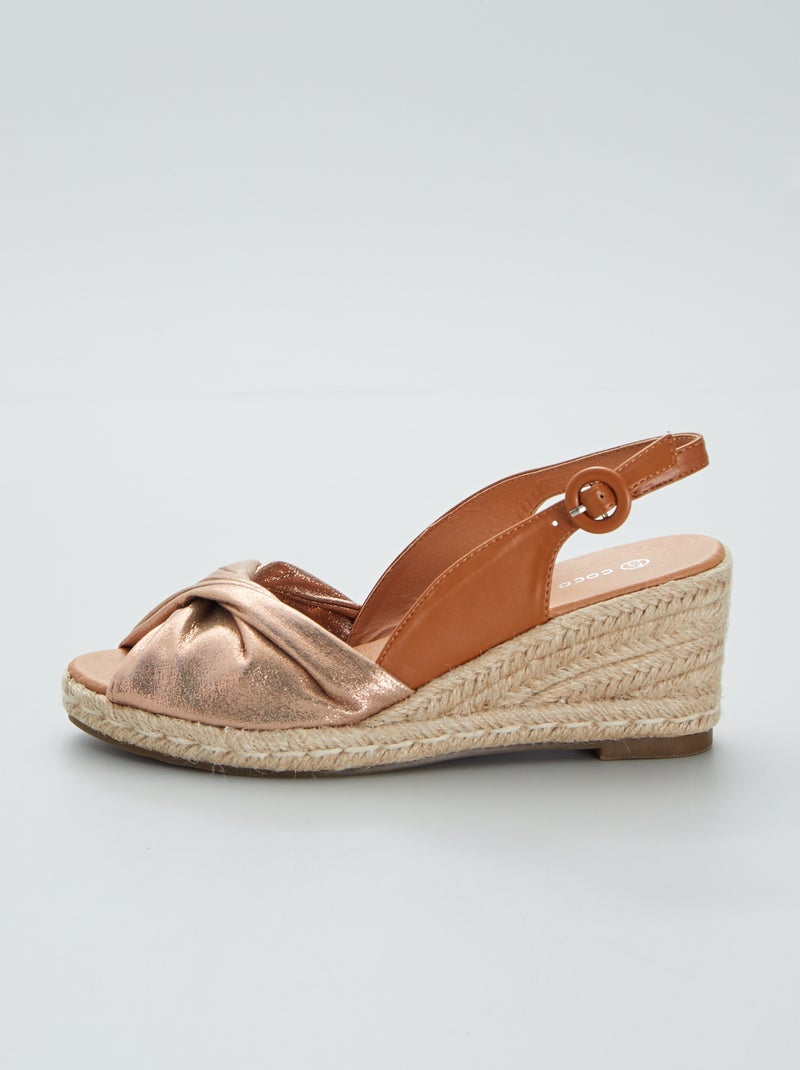 Sandales compensées BEIGE - Kiabi