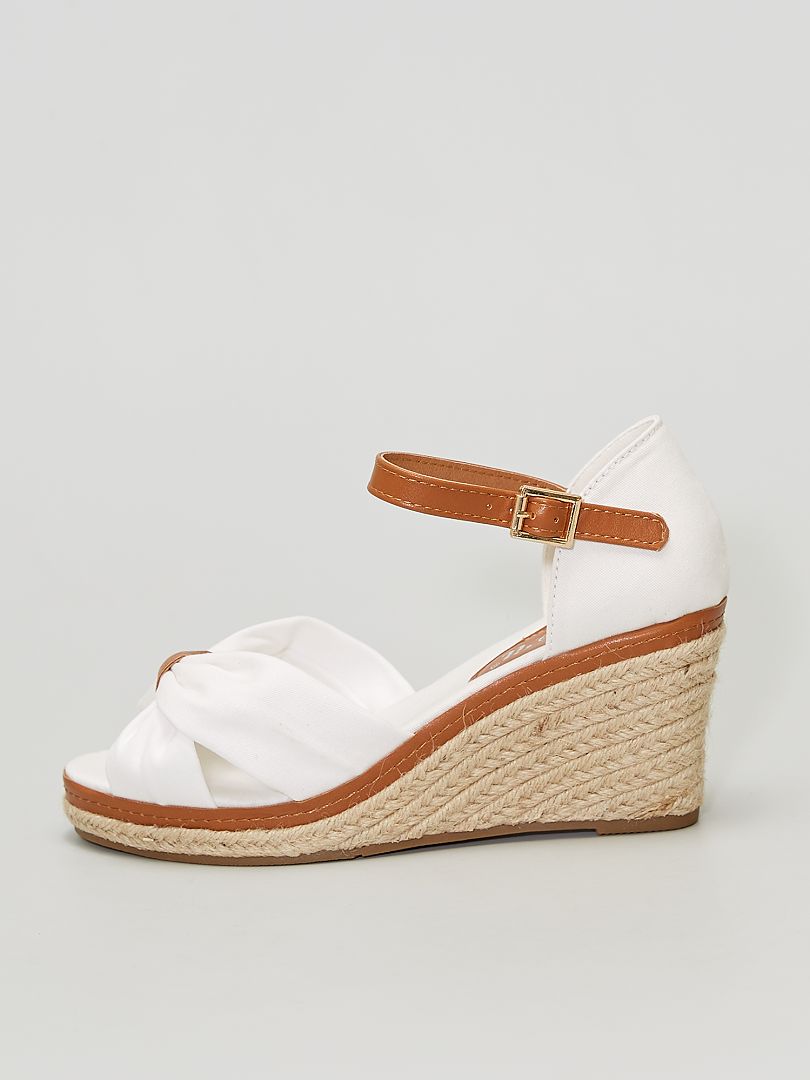 Sandales compensées blanc - Kiabi