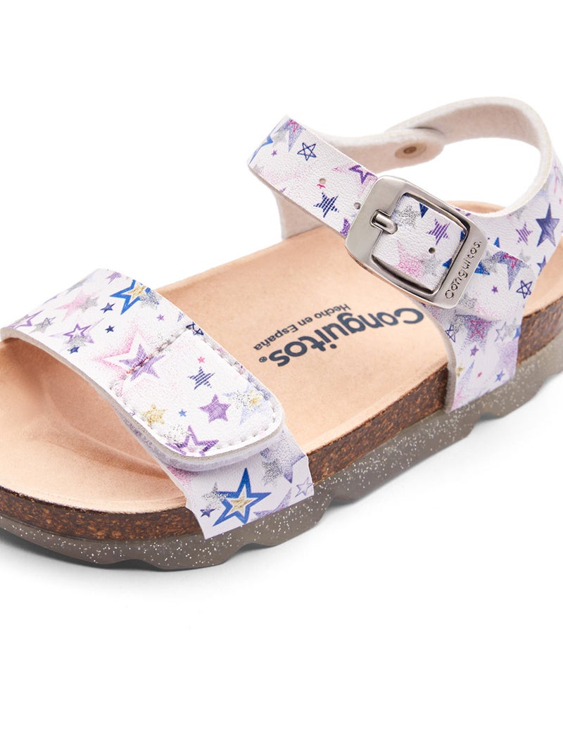 Sandales conguitos bio estrellas cierre Multicolore - Kiabi