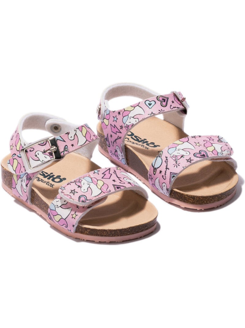 Sandales conguitos bio unicornio Rose - Kiabi