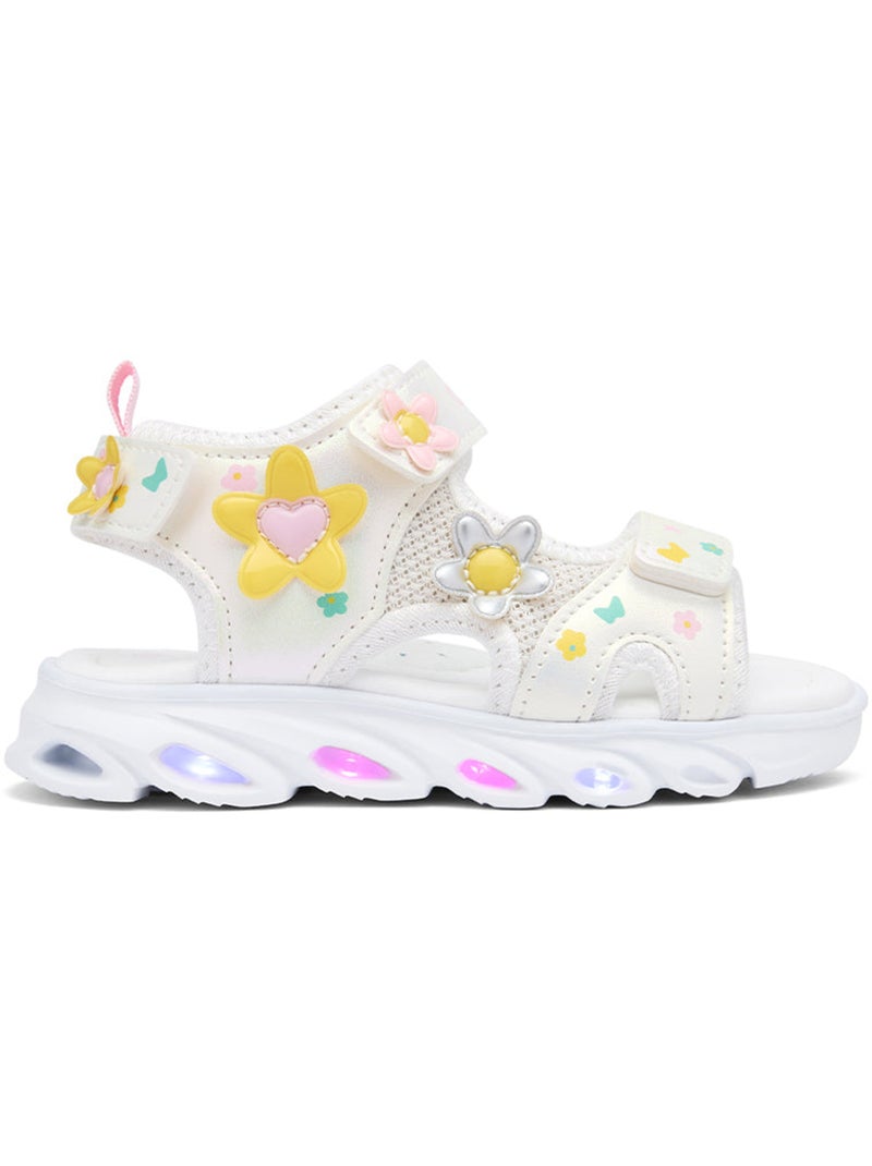 Sandales conguitos floral luces Blanc - Kiabi