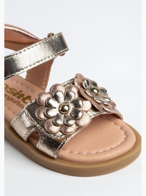 Sandales conguitos flowers metallic - Kiabi