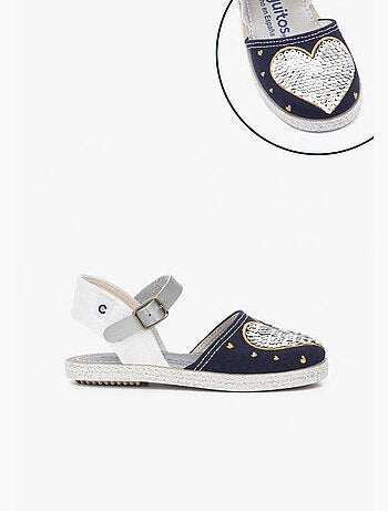 Sandales conguitos heart reversible sequins