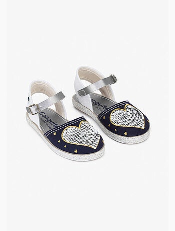 Sandales conguitos heart reversible sequins