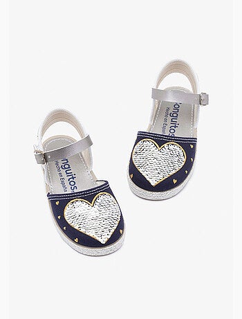 Sandales conguitos heart reversible sequins