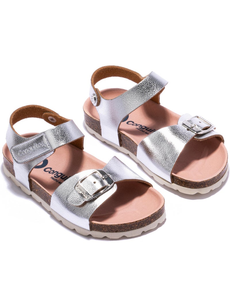 Sandales conguitos hebilla Argent - Kiabi