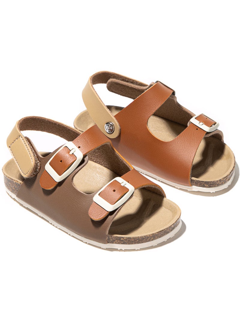Sandales conguitos multi  bio Marron - Kiabi