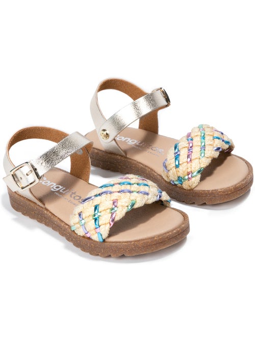 Sandales conguitos multi trenzadoed metalizado - Kiabi Sandales conguitos multi trenzadoed metalizado - Kiabi