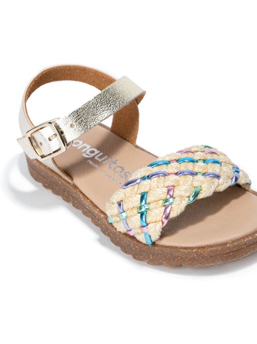 Sandales conguitos multi trenzadoed metalizado - Kiabi Sandales conguitos multi trenzadoed metalizado - Kiabi