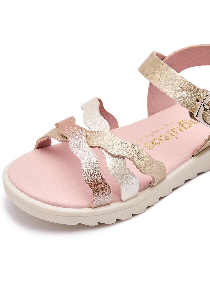 Sandales conguitos onduladas Gold - Kiabi