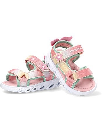 Sandales conguitos rainbow estrellas