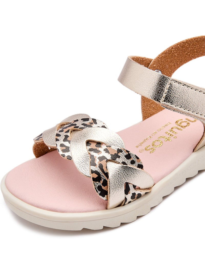 Sandales conguitos trenzadas Gold - Kiabi