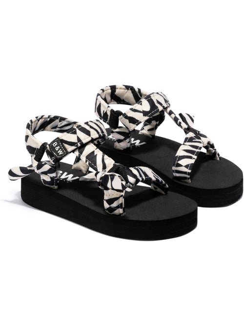Sandales conguitos zebra  b&w - Kiabi