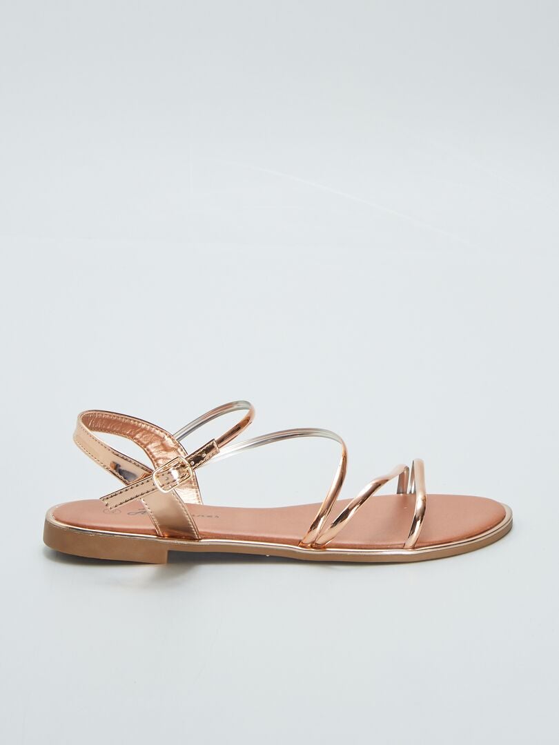 sandales cuivrées