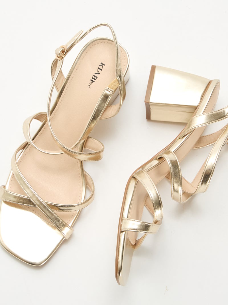 Sandales de cérémonie à talons Doré - Kiabi
