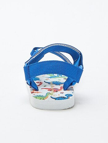 Sandales de plage avec lanières en textile