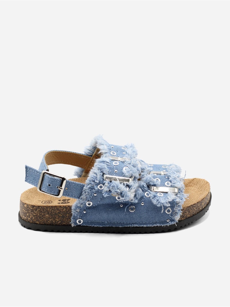 Sandales en jean Bleu clair - Kiabi