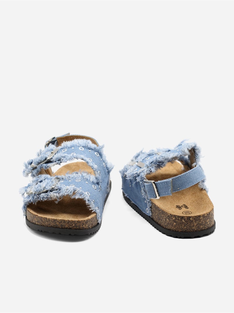 Sandales en jean Bleu clair - Kiabi