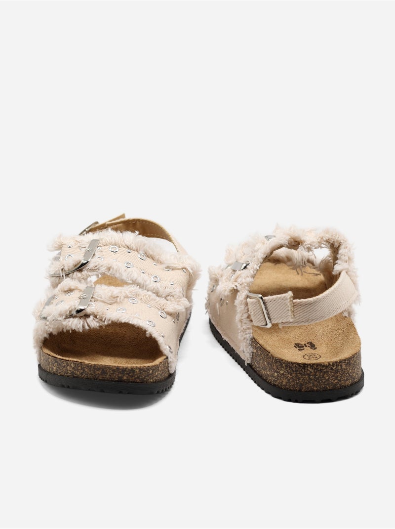Sandales en jean Rose - Kiabi