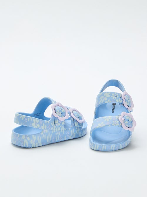 Sandales en plastique à motif fleuri - Kiabi