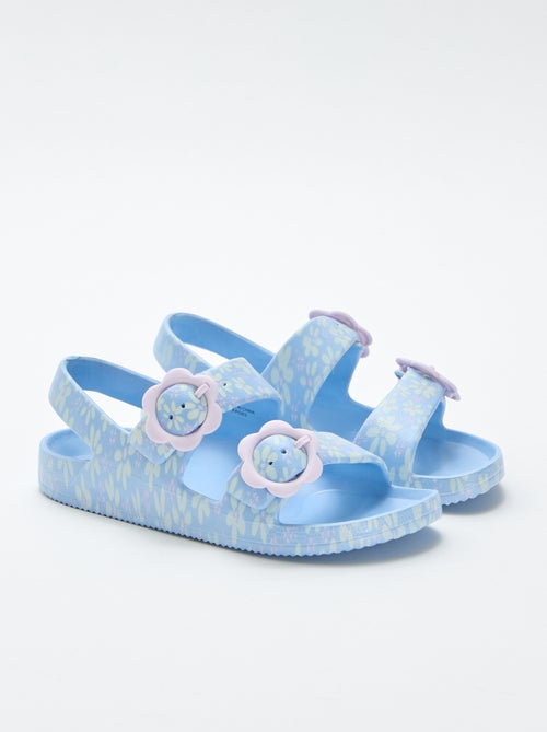 Sandales en plastique à motif fleuri - Kiabi