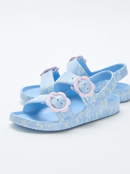 Sandales en plastique à motif fleuri - Kiabi