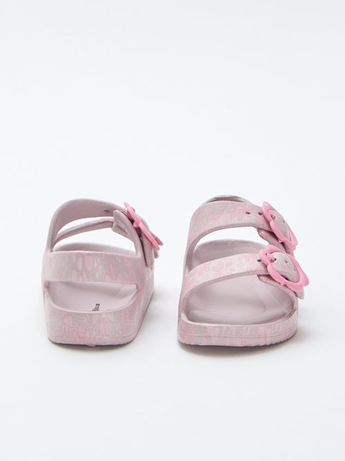 Sandales en plastique à motif fleuri - Kiabi