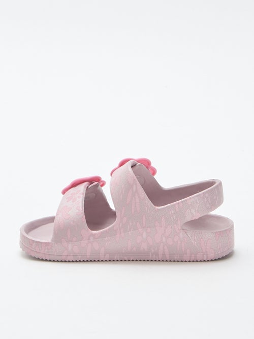 Sandales en plastique à motif fleuri - Kiabi