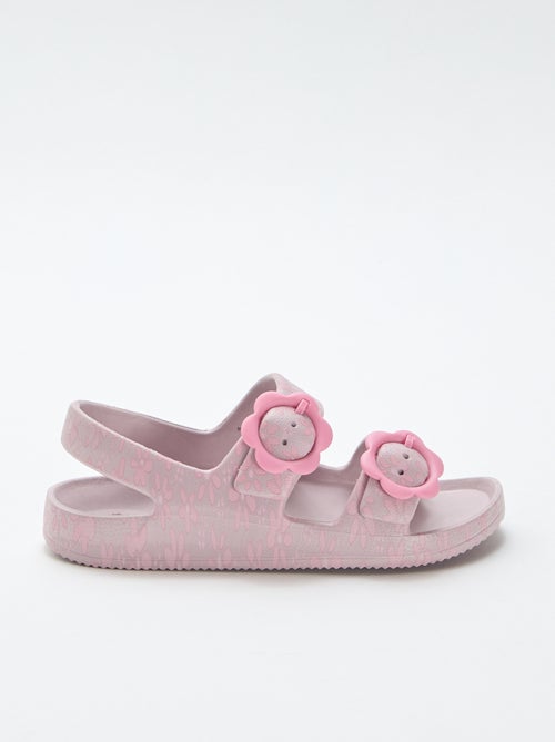 Sandales en plastique à motif fleuri - Kiabi