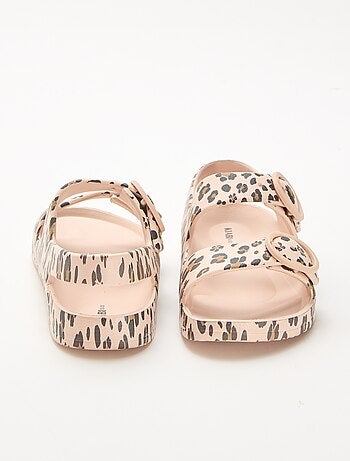 Sandales en plastique léopard