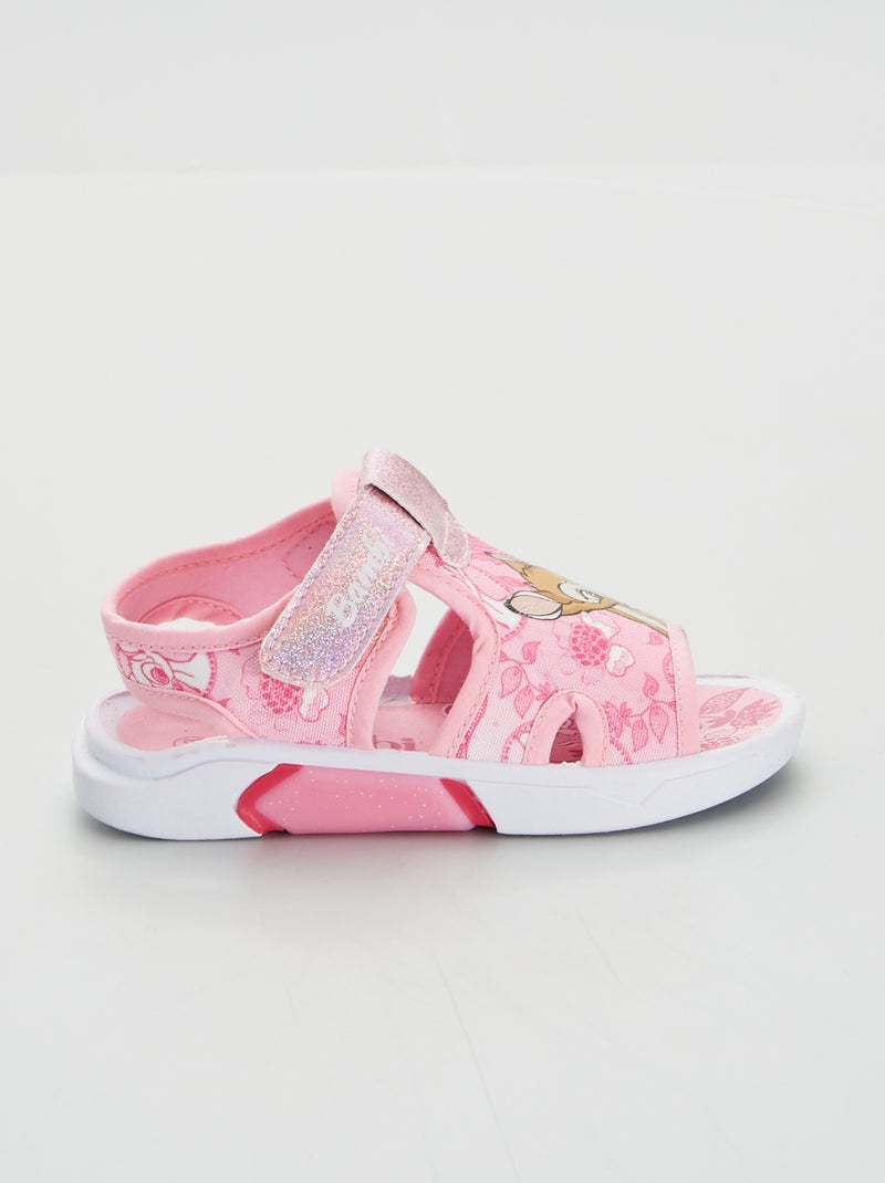 Sandales en textile 'Bambi' rose - Kiabi