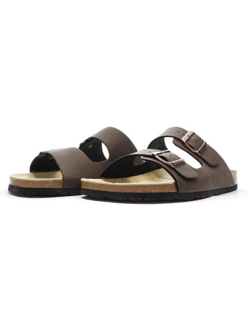 Sandales Lisses Homme Schott Marron cappuccino - Kiabi
