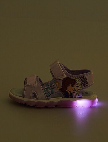 CreoQIJI Sandales Lumineuses Fille Enfant - Chaussures Sport Été Bébé Rose - Tailles 29 à 36