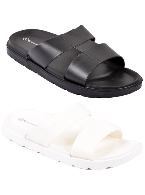 Sandales Mules CROISEE Lot de 2 - Kiabi Sandales Mules CROISEE Lot de 2 - Kiabi