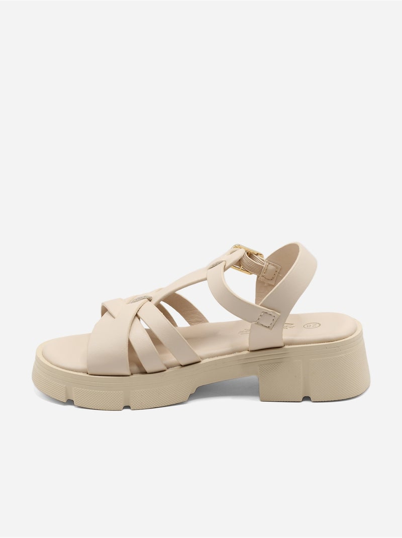 Sandales multi-brides Beige - Kiabi