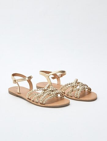 Sandales multi brides tressées