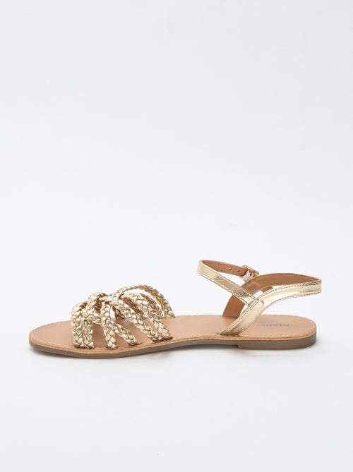 Sandales multi brides tressées - Kiabi